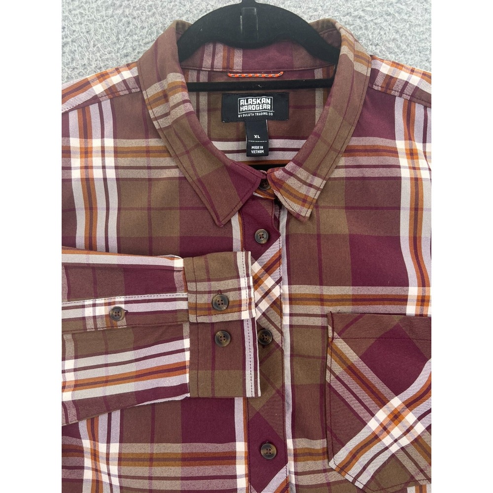 ALASKAN HARDGEAR Duluth Plaid Flannel Button Front Shirt Long‎ Sleeve Women XL